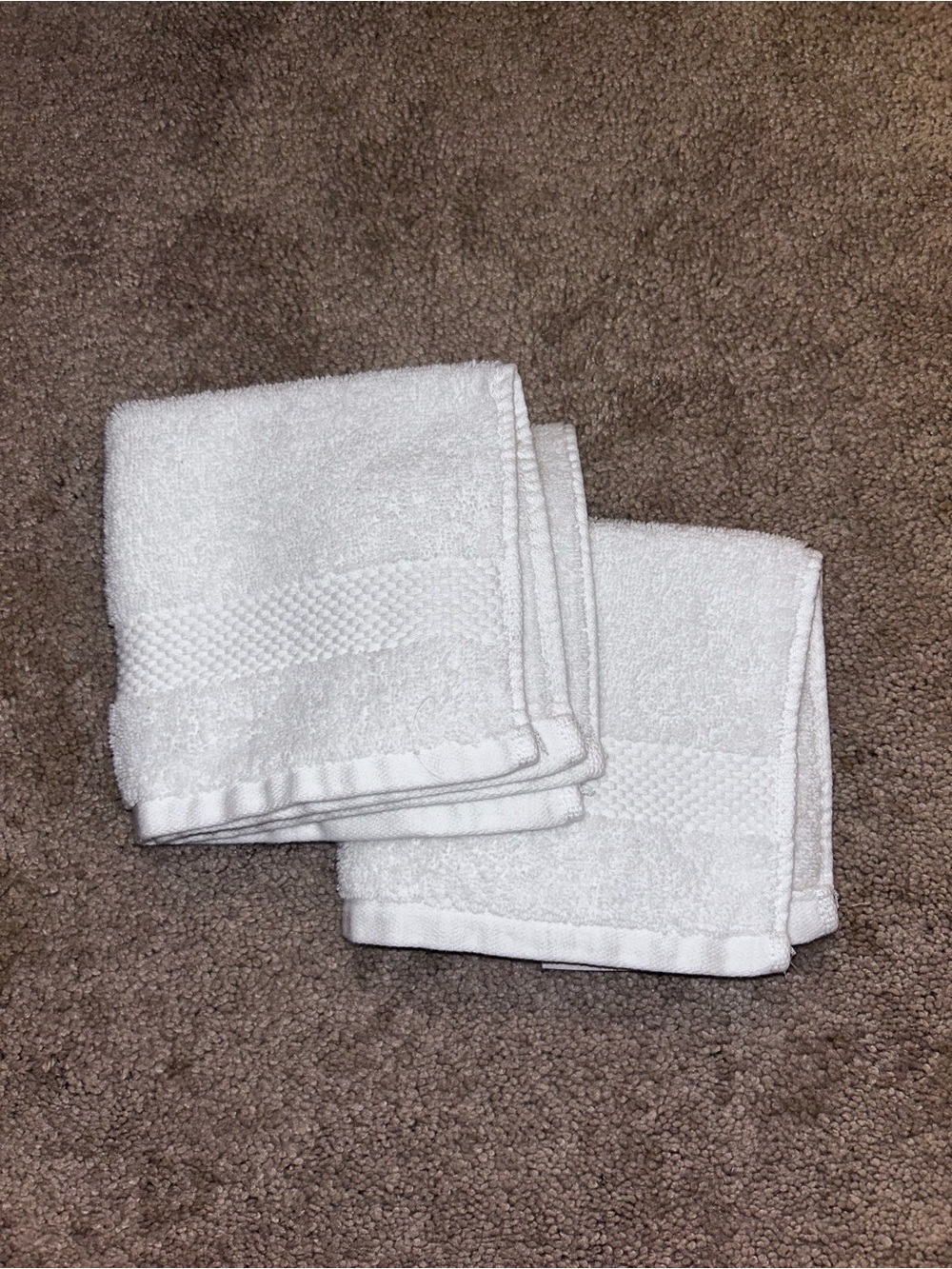 Threshold White Cotton Wash Cloths - Plush Terry Weave